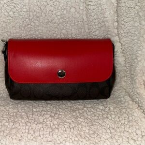 Coach Red and Black Women's Bag